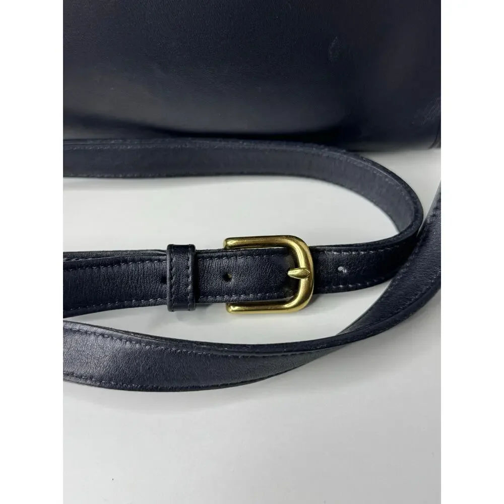Vintage Coach Metropolis zip crossbody Shoulder Bag | Black Leather 9087